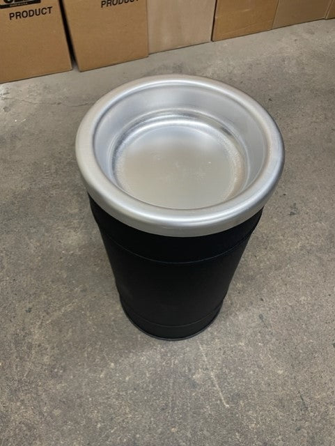 Ex-Cell Round Sand Urn w/ Removable Tray (Black) [FINAL SALE]