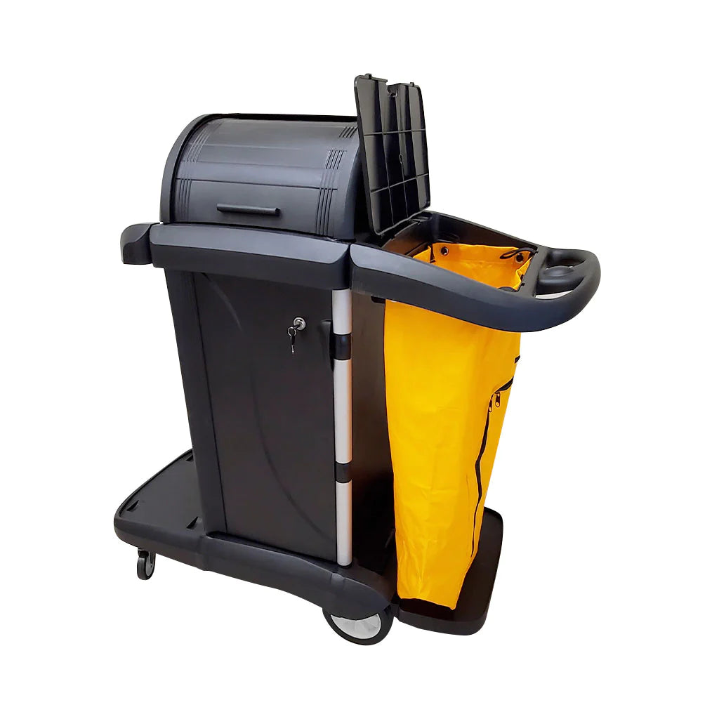 Janitorial Cart with Hood and Lock