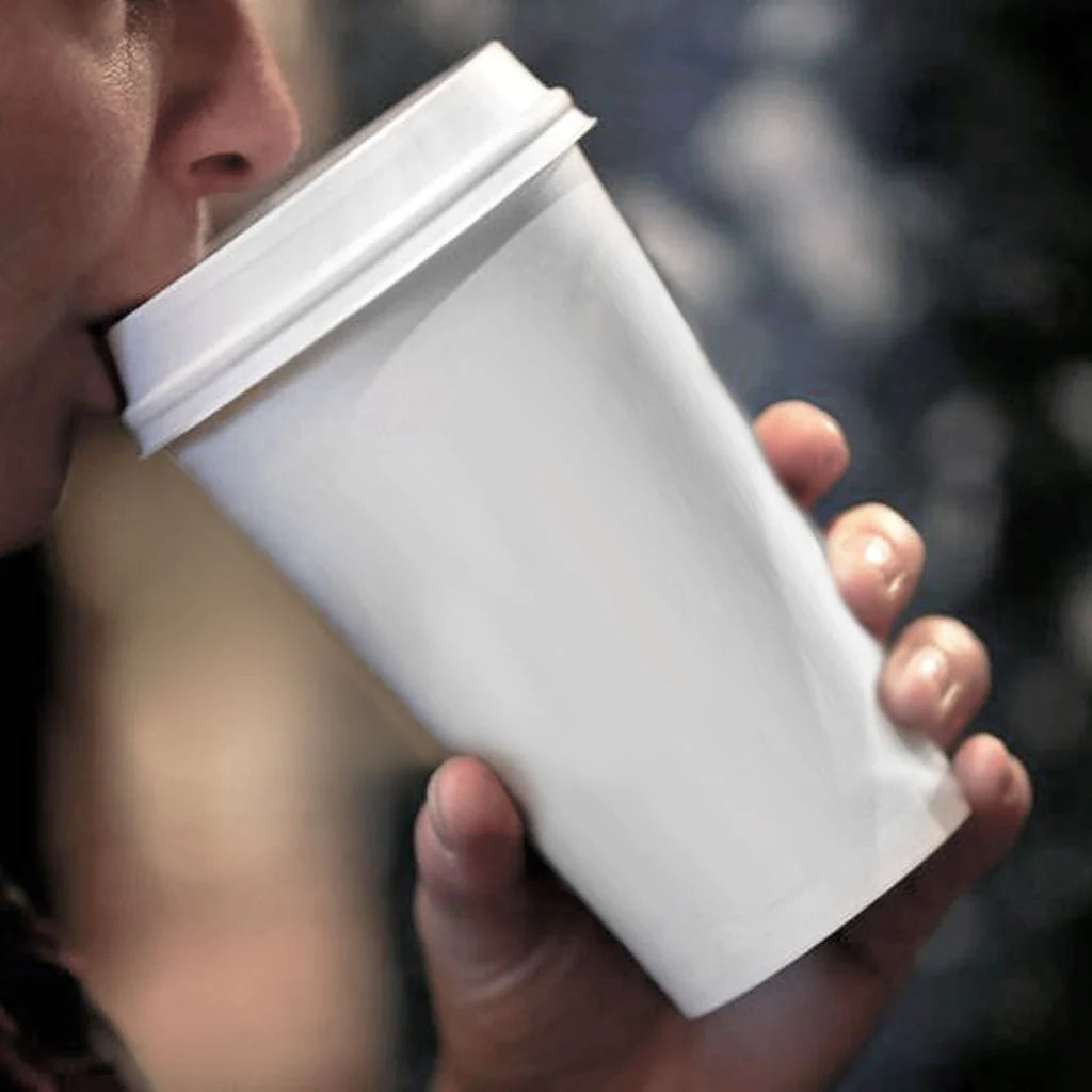 Single Wall Hot/Cold Compostable Paper Cups, Plain White 1000/Case