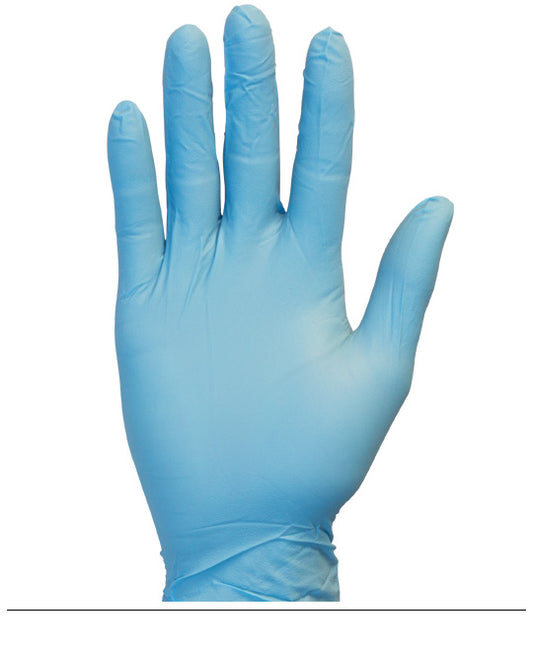 Powder-Free Blue Nitrile Gloves, 4.5MIL, 100/BX