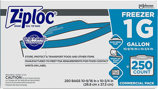 Ziploc Pro – Freezer 2 Gal – 2.4mil, 250ct